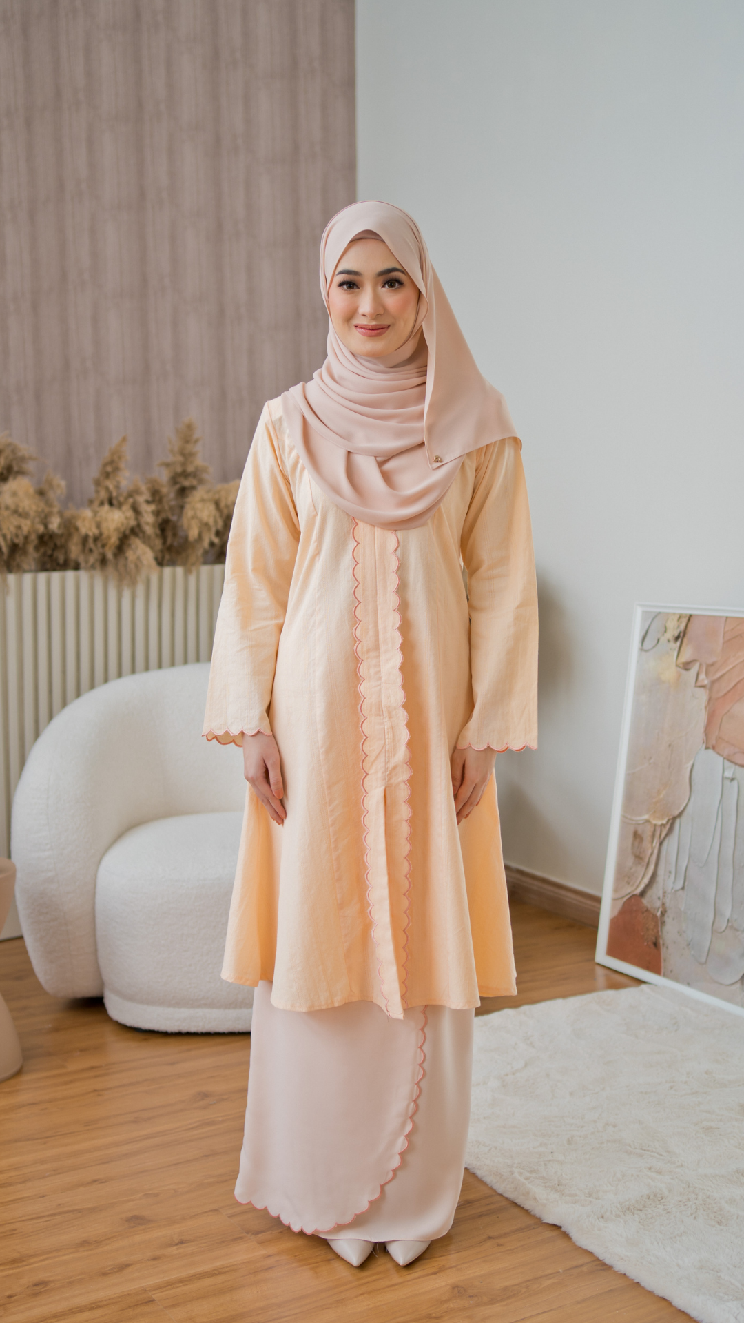 Kurung Anggerik Sari - Pastel Yellow