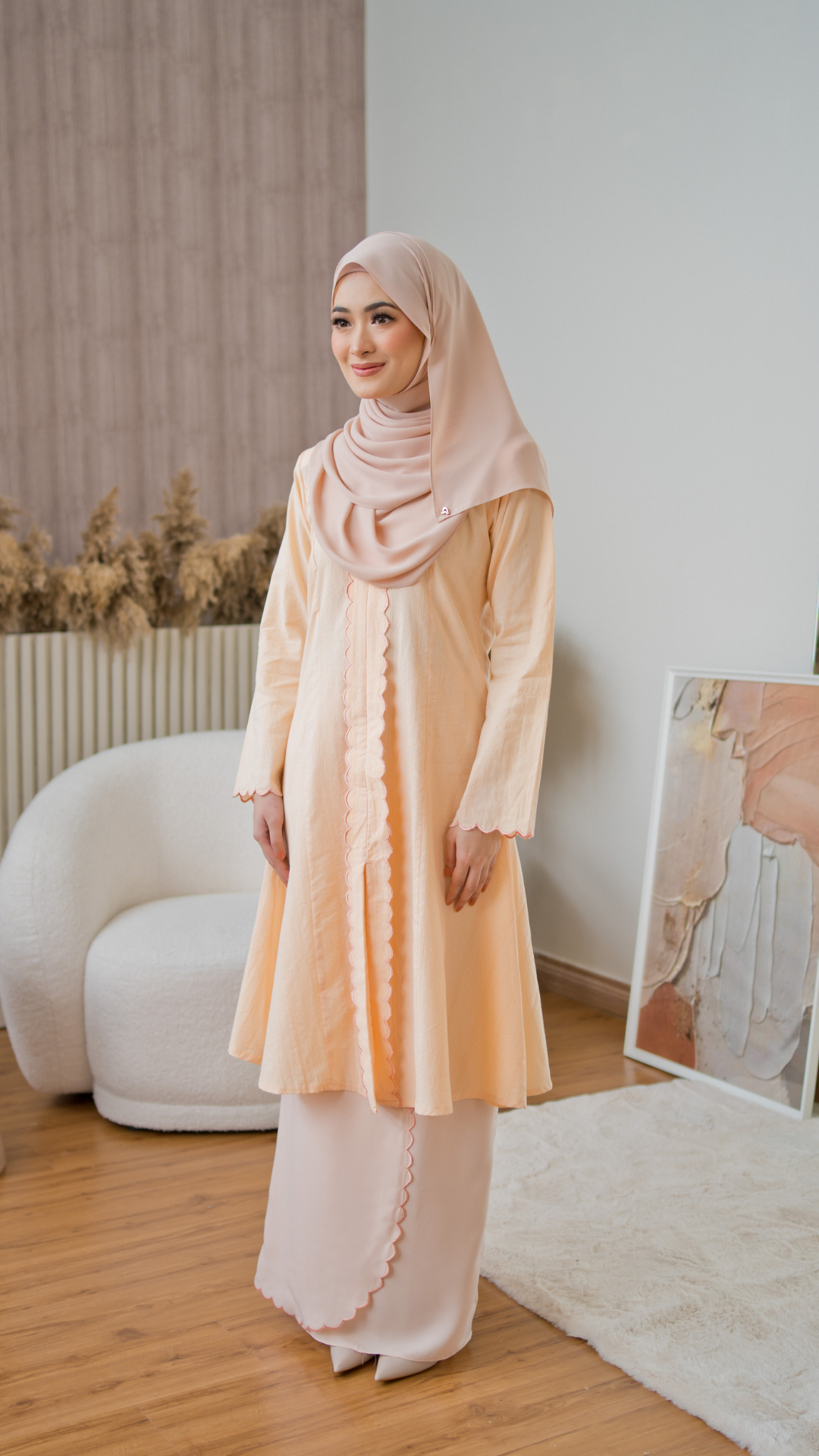 Kurung Anggerik Sari - Pastel Yellow