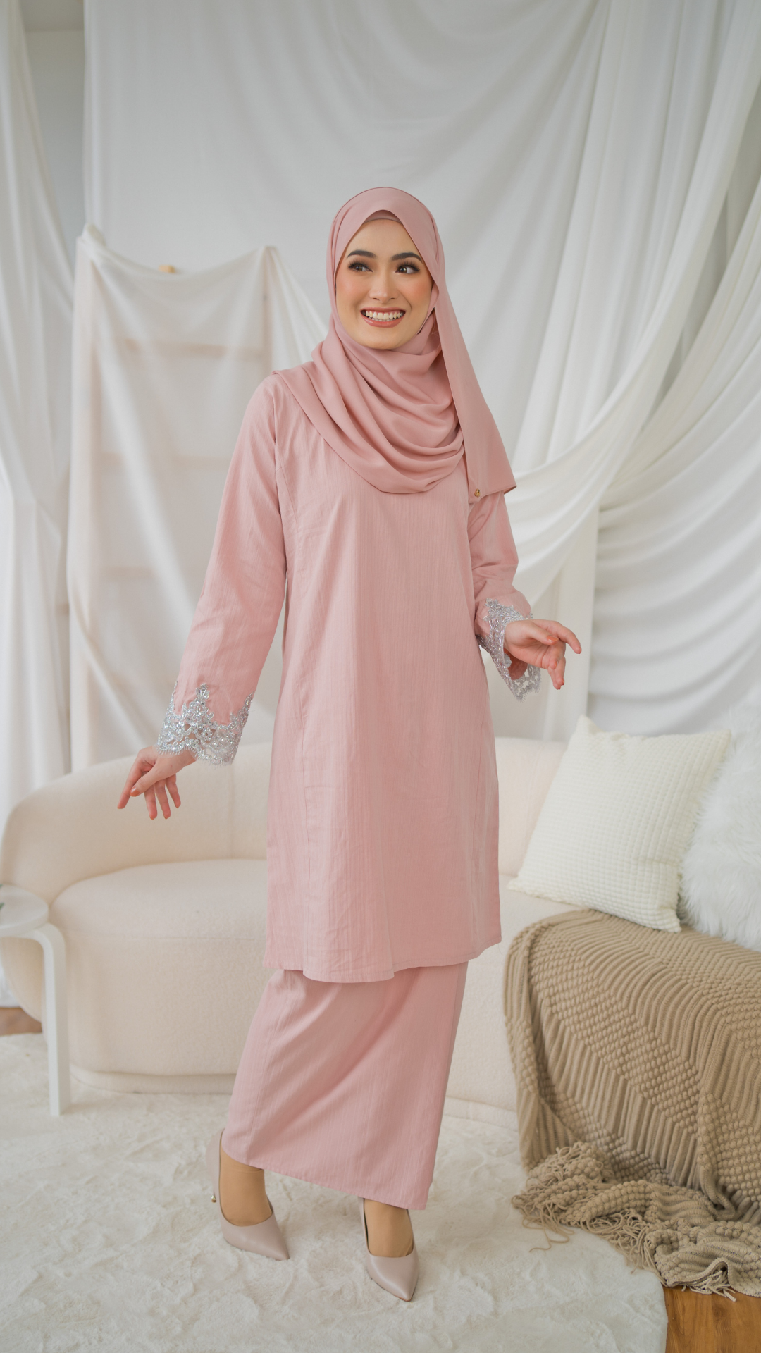 Kurung Dewi - Salmon Peach